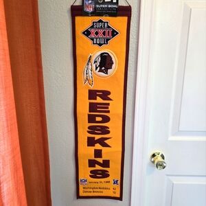 Washington Redskins Super Bowl Wall Banner - Gold and Burgundy